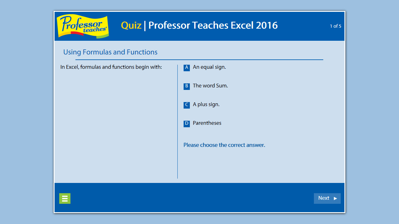 Professor Teaches® Excel 2016 – Mac screenshot 2