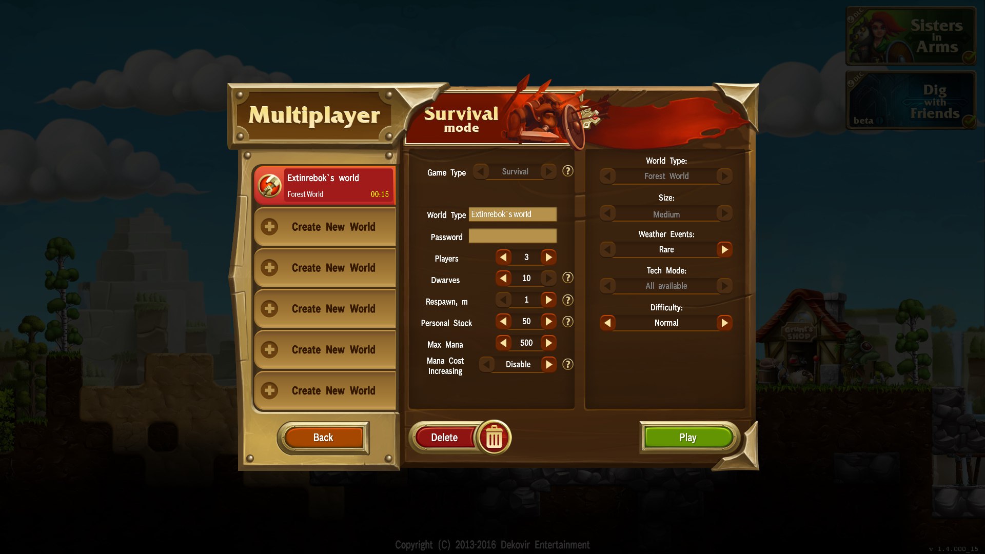 Craft The World - Dig with Friends screenshot 1
