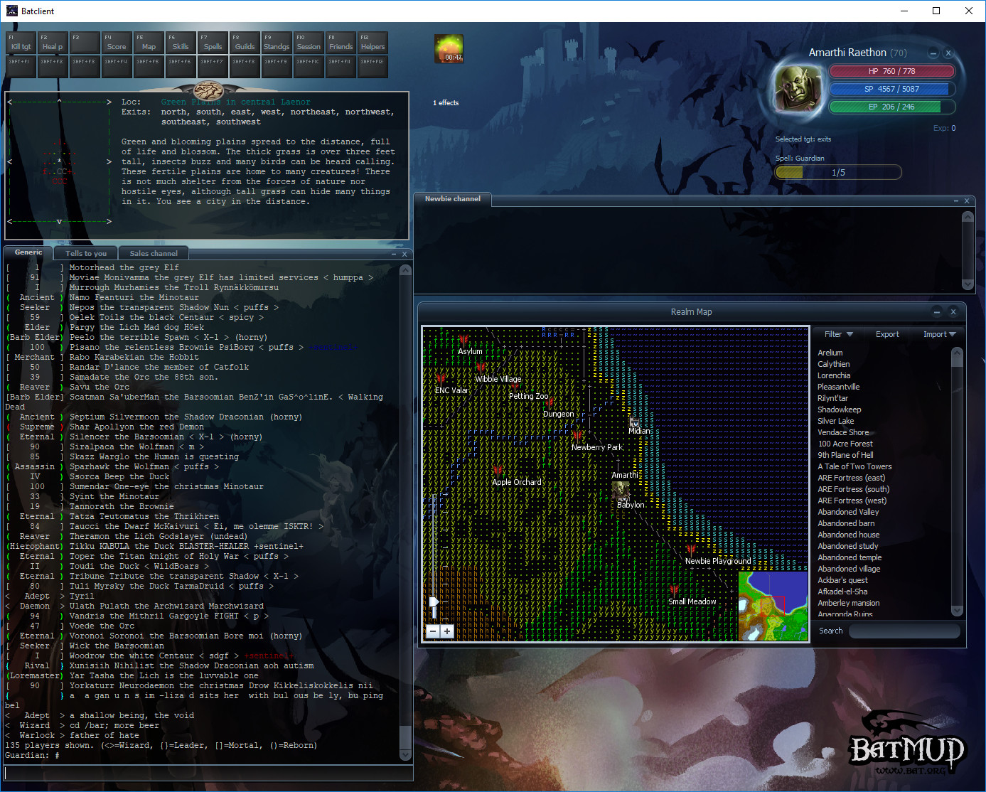 BatMUD screenshot 1