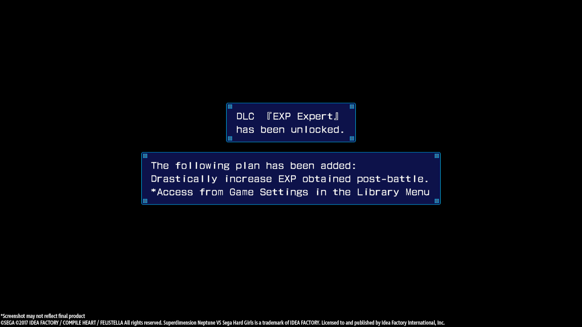 Superdimension Neptune VS Sega Hard Girls - EXP Expert screenshot 1