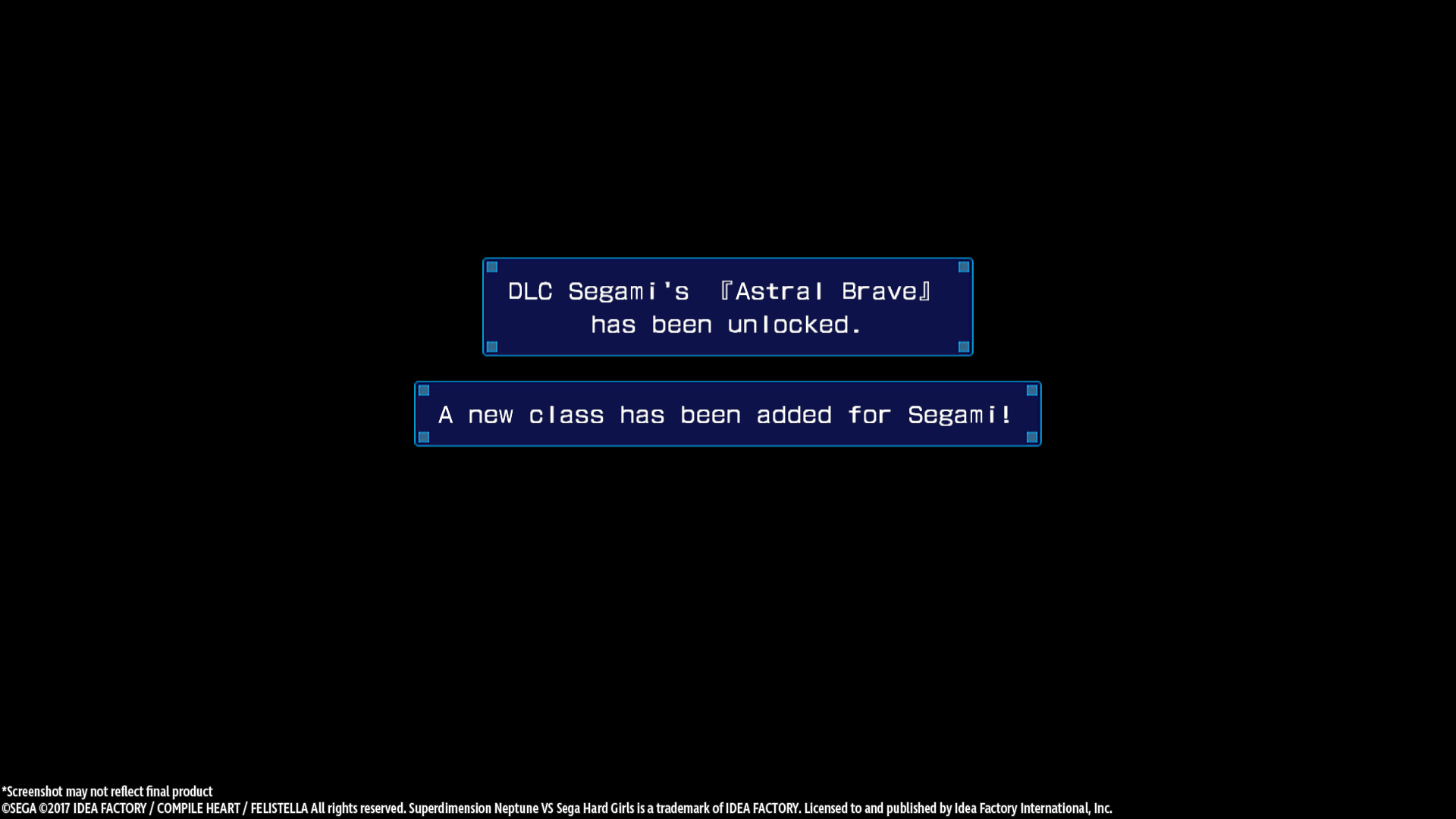 Superdimension Neptune VS Sega Hard Girls - Segami's Astral Brave screenshot 1