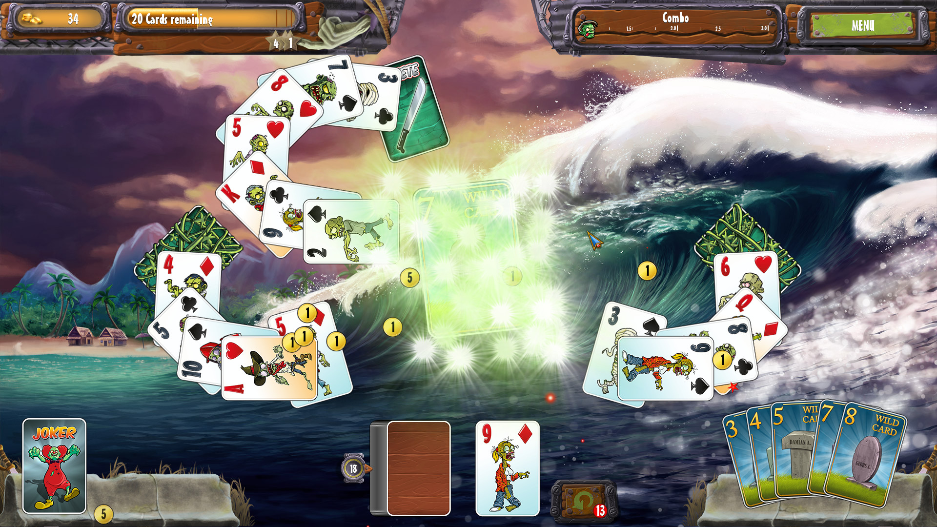 Zombie Solitaire 2 Chapter 3 screenshot 2