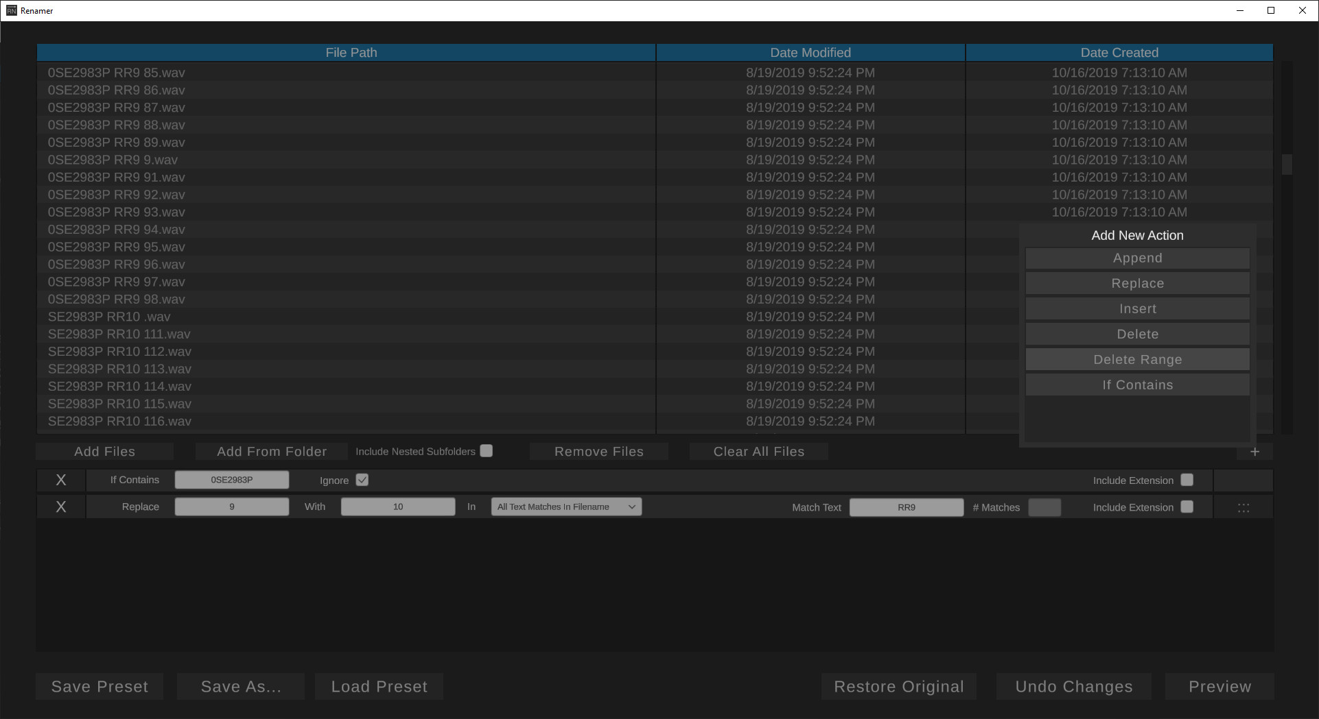Renamer screenshot 2