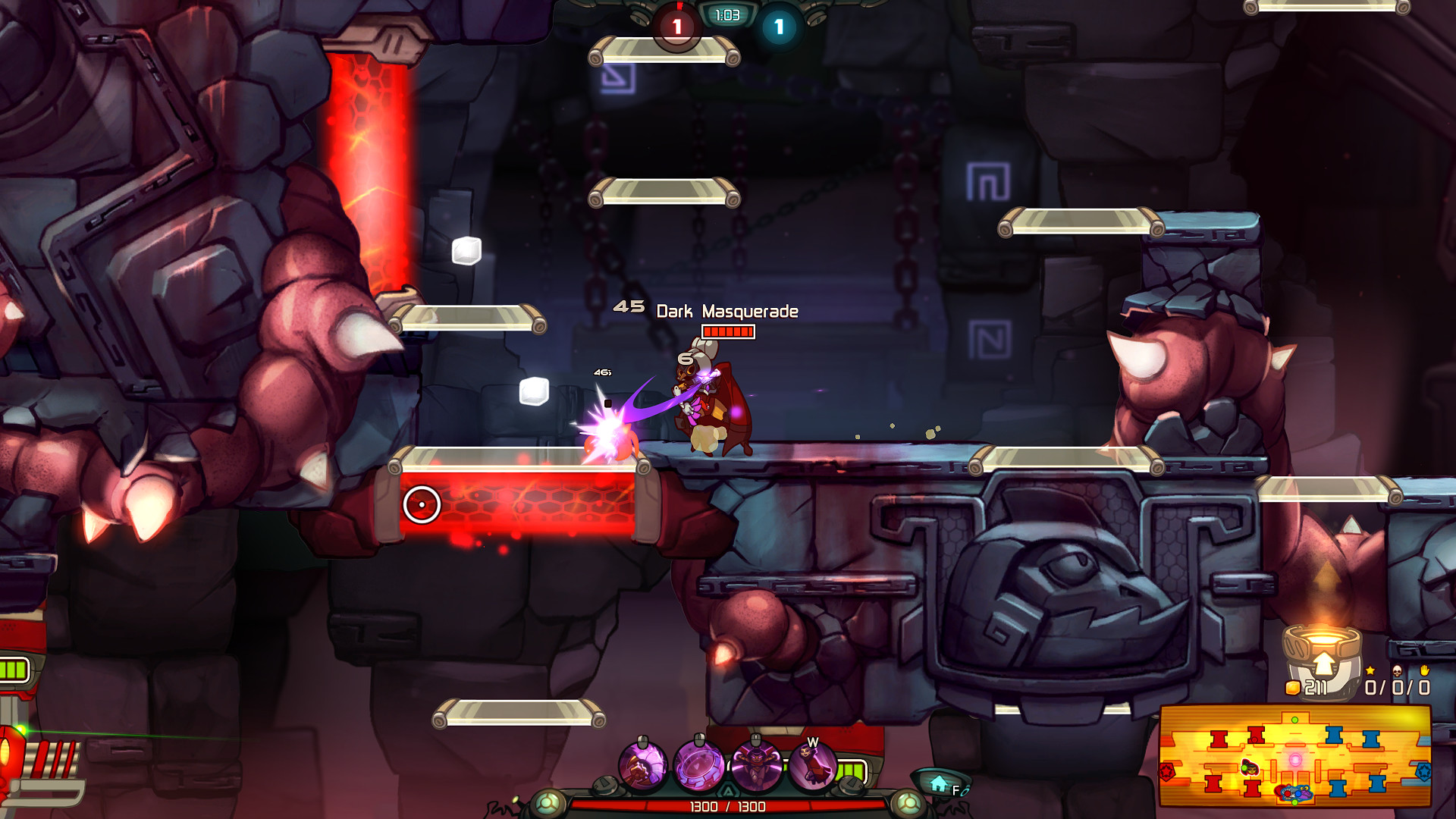 Awesomenauts - Dark Masquerade Qi'Tara Skin screenshot 4
