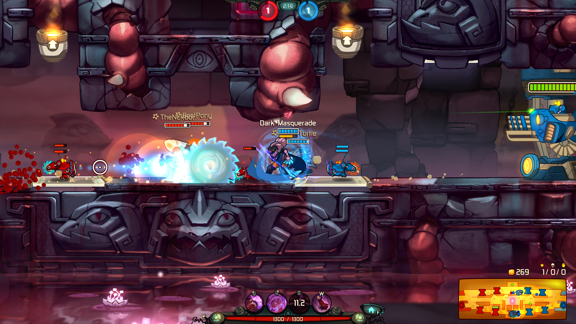 Awesomenauts - Dark Masquerade Qi'Tara Skin screenshot 5