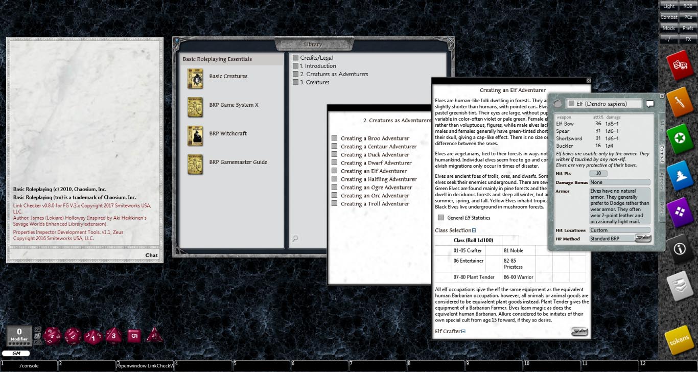 Fantasy Grounds - Basic Creatures (BRP) screenshot 2