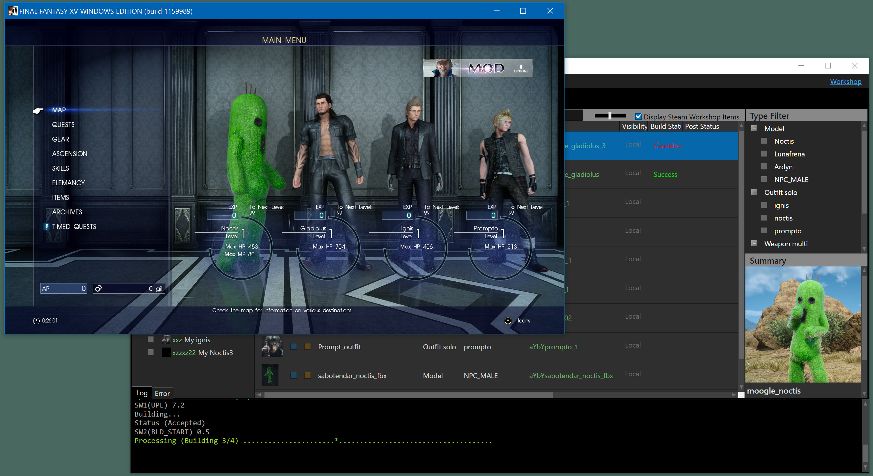 FINAL FANTASY XV WINDOWS EDITION MOD ORGANIZER screenshot 7
