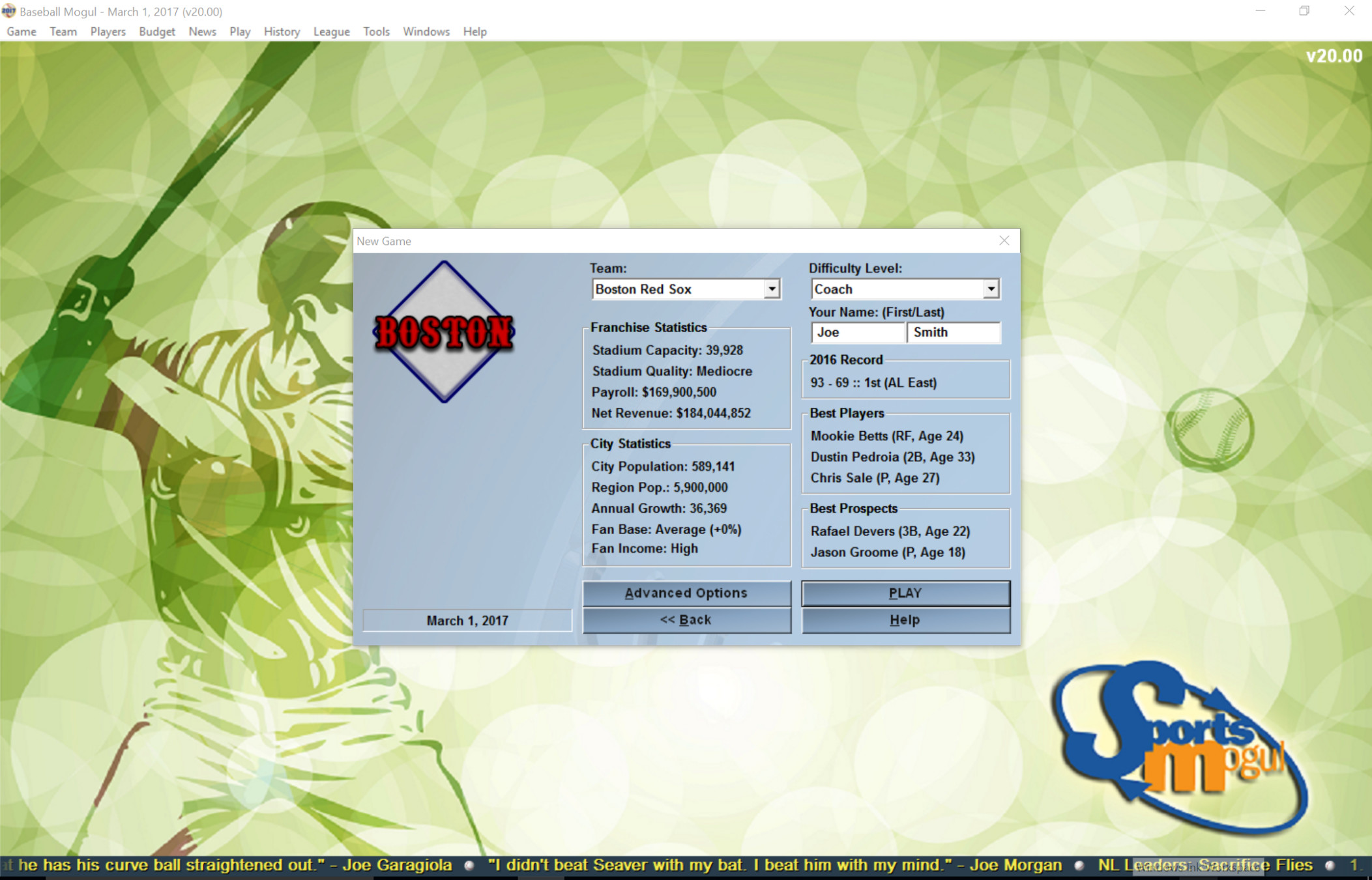 Baseball Mogul 2017 screenshot 14