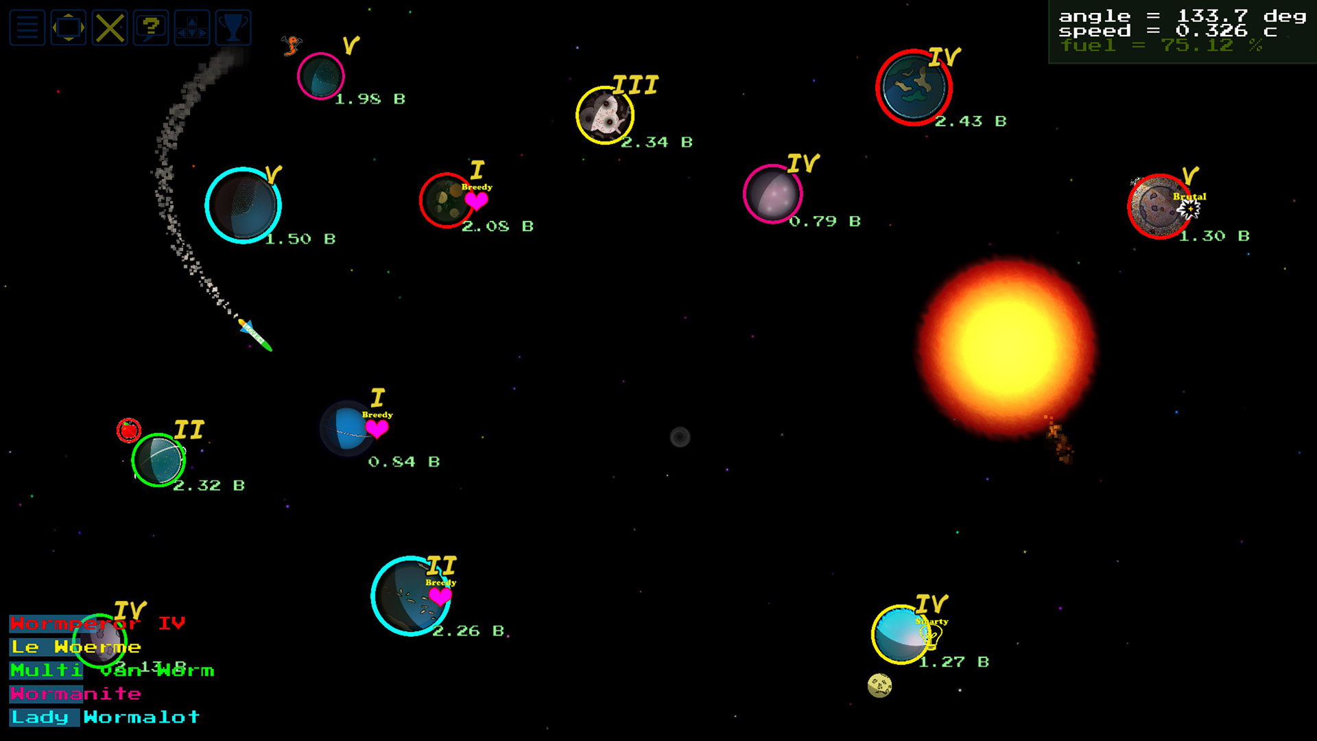 SpaceWorms screenshot 4