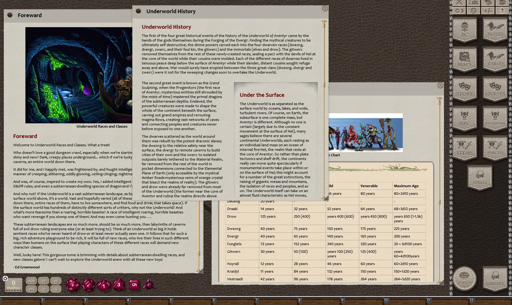 Fantasy Grounds - Underworld Races & Classes (5E) screenshot 4