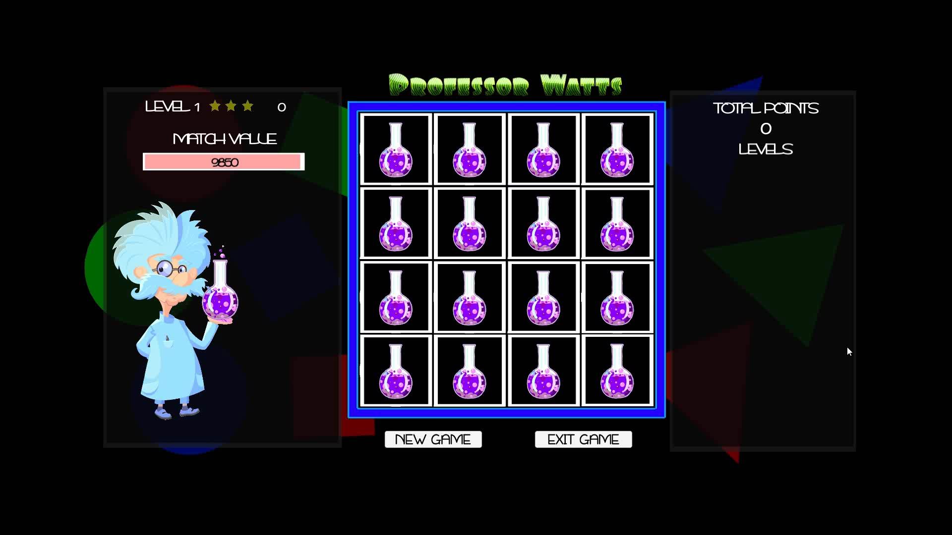 Professor Watts: Memory Match screenshot 5