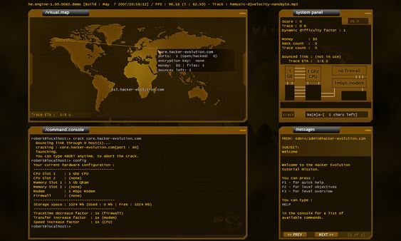 Hacker Evolution screenshot