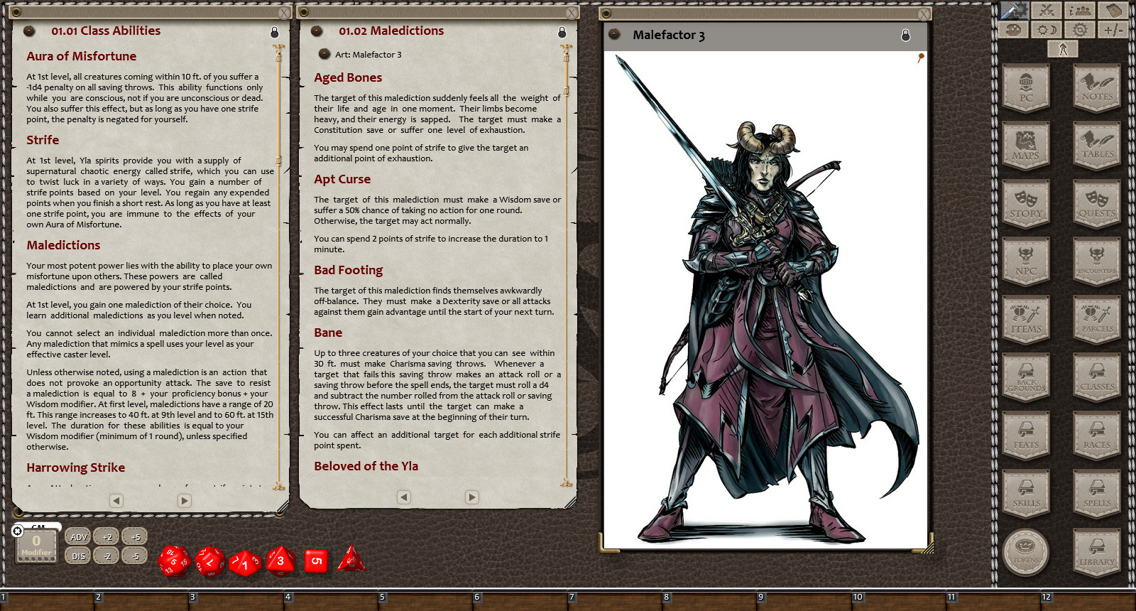 Fantasy Grounds - The Malefactor Class: Revised & Expanded (5E) screenshot 2