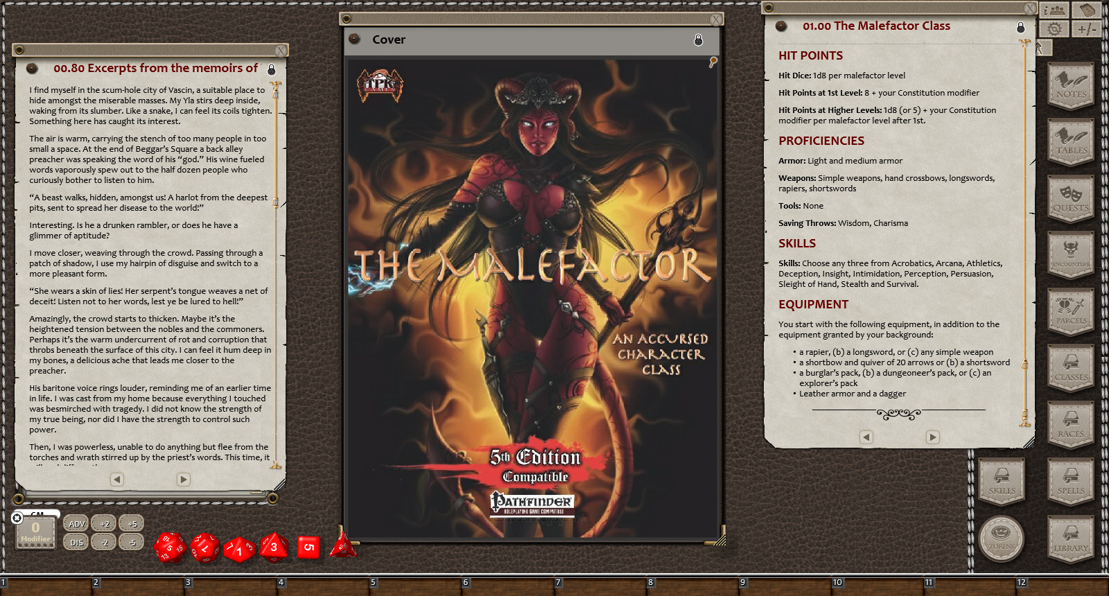 Fantasy Grounds - The Malefactor Class: Revised & Expanded (5E) screenshot 4