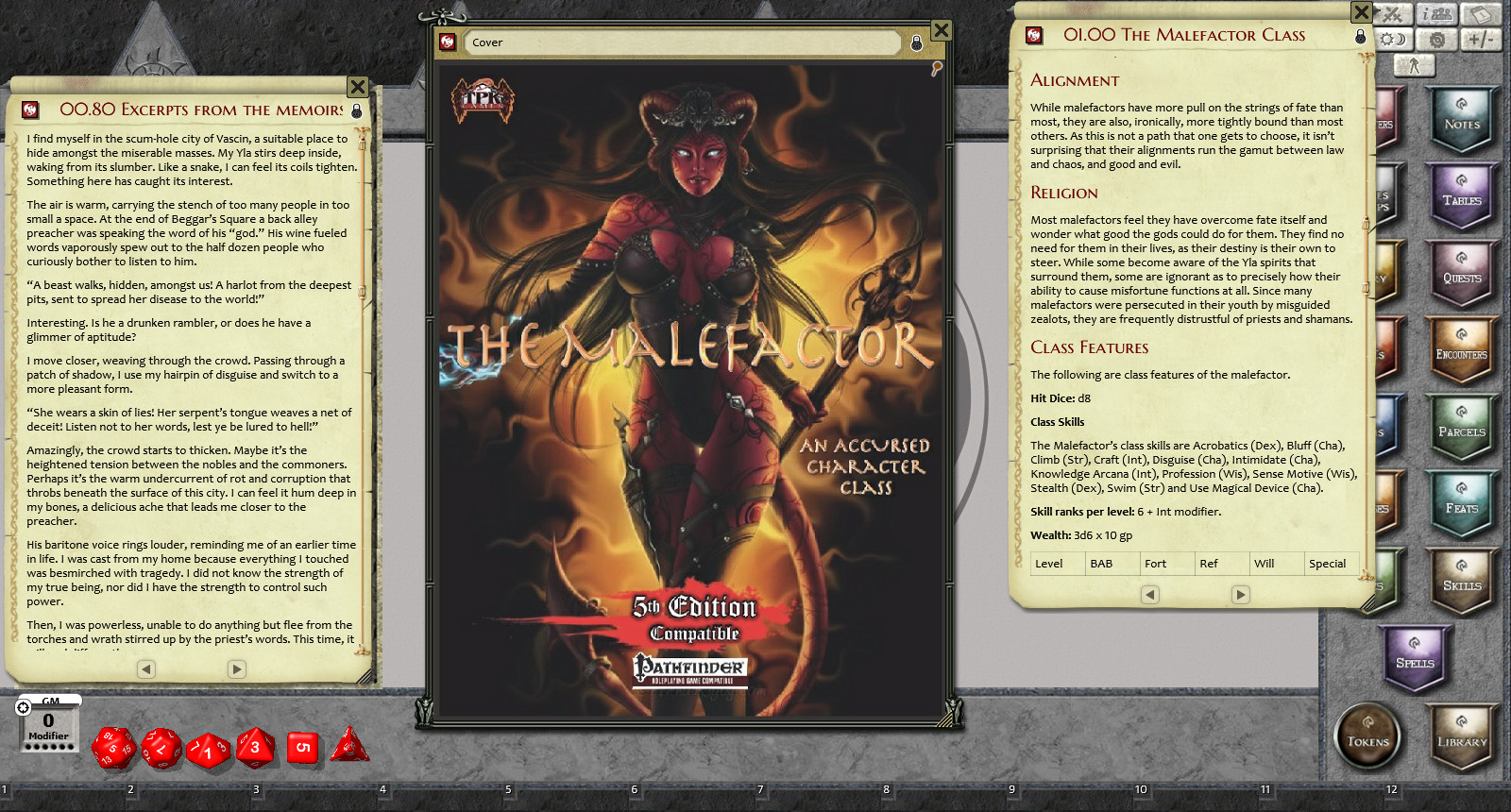 Fantasy Grounds - The Malefactor Class: Revised & Expanded (PFRPG) screenshot 4