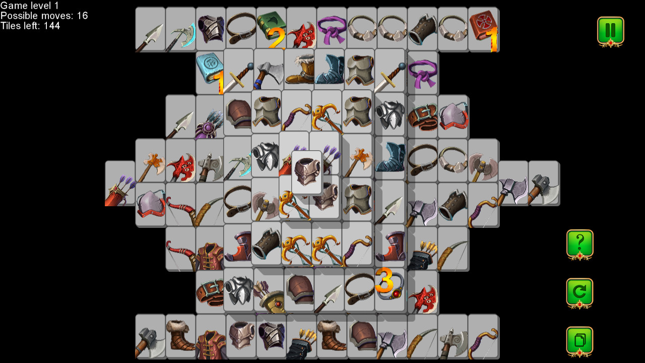 Weapon and Armor: Mahjong screenshot 2