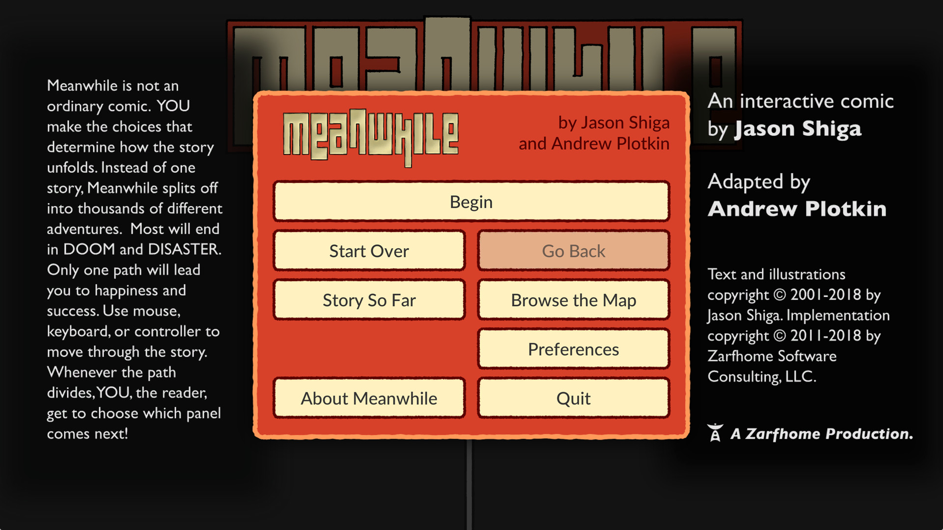 Meanwhile: An Interactive Comic Book screenshot 4