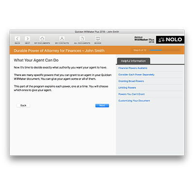 Quicken WillMaker Plus 2018 screenshot 4