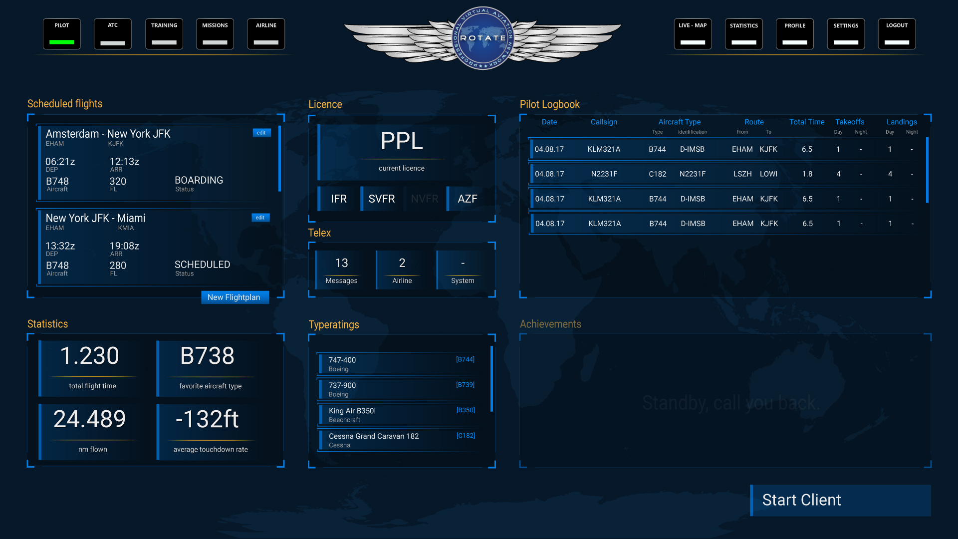 Rotate – Professional Virtual Aviation Network screenshot 2