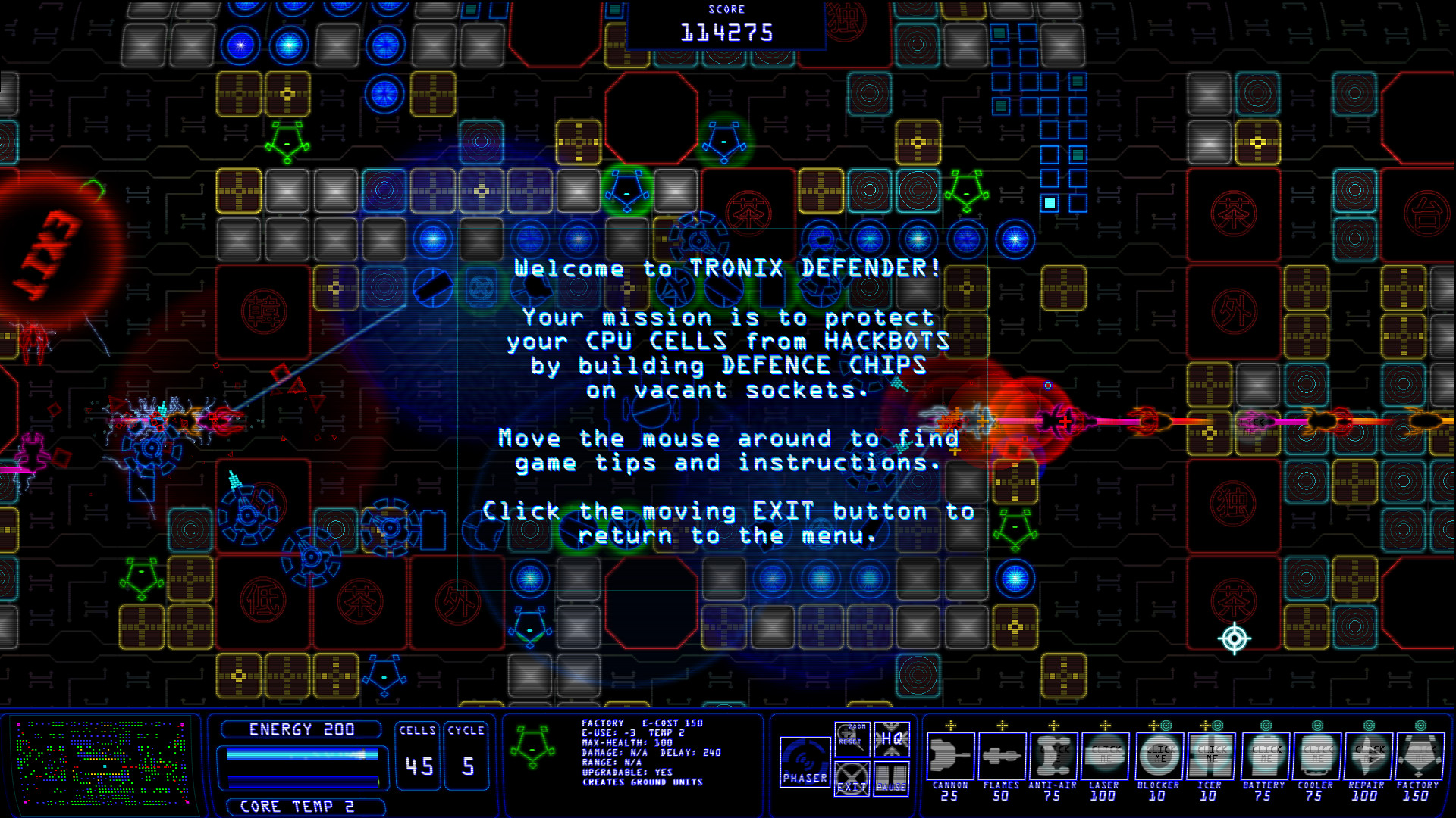 Tronix Defender screenshot 1