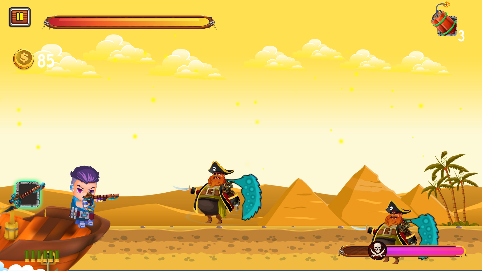 Captain vs Sky Pirates - Pyramids screenshot 2