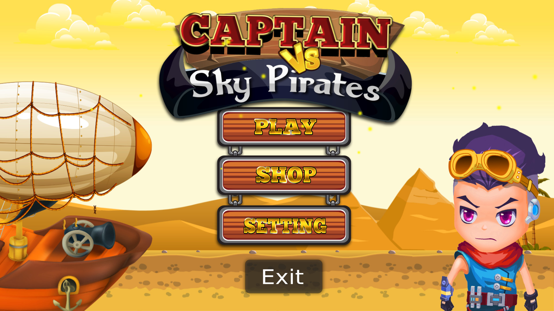 Captain vs Sky Pirates - Pyramids screenshot 1