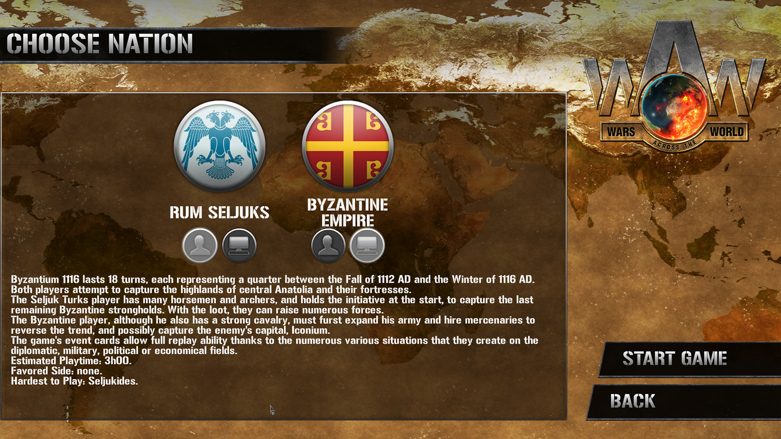 Wars Across the World: Byzantium 1116 screenshot 2