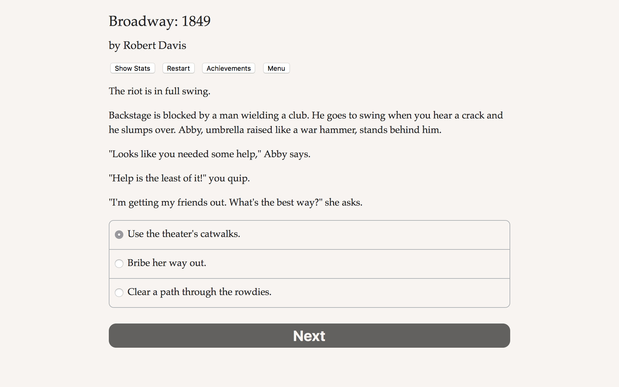 Broadway: 1849 screenshot 3
