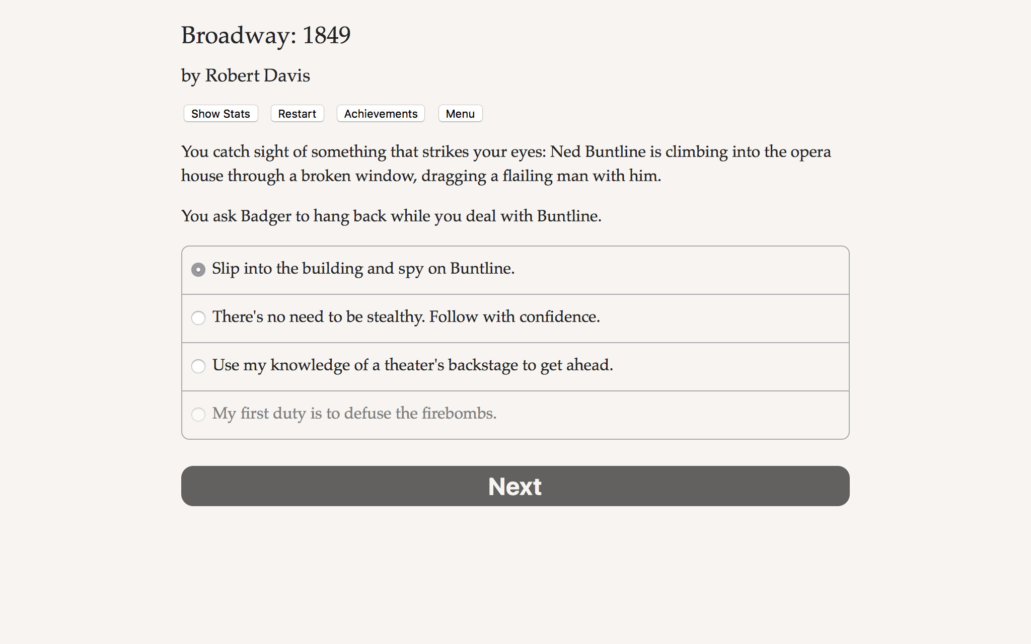 Broadway: 1849 screenshot 4
