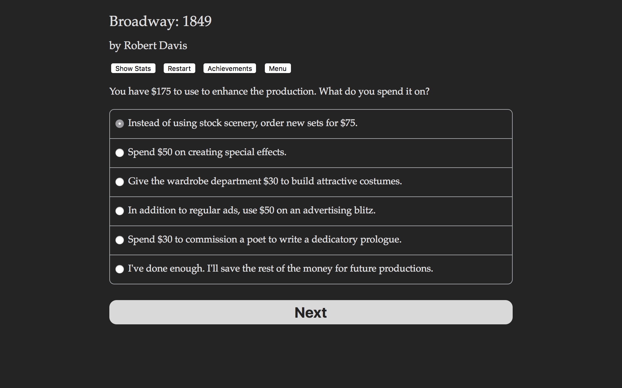 Broadway: 1849 screenshot 2