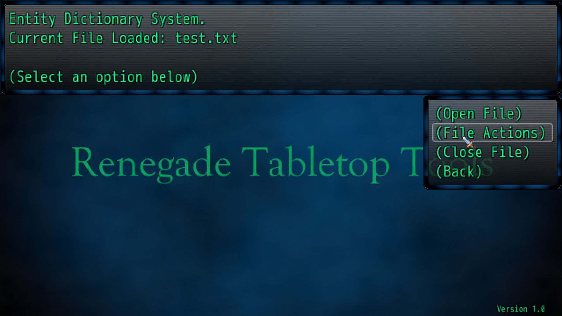Renegade Tabletop Tools System screenshot 4