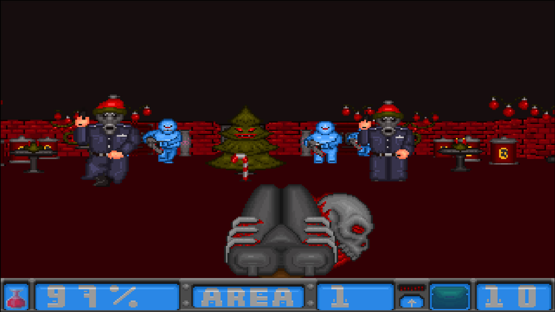 Super Meat Shooter - Happy Meat Winter screenshot 2