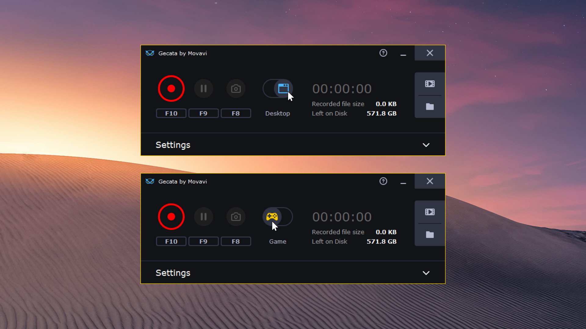 Gecata by Movavi 5 - Game Recording Software screenshot 1