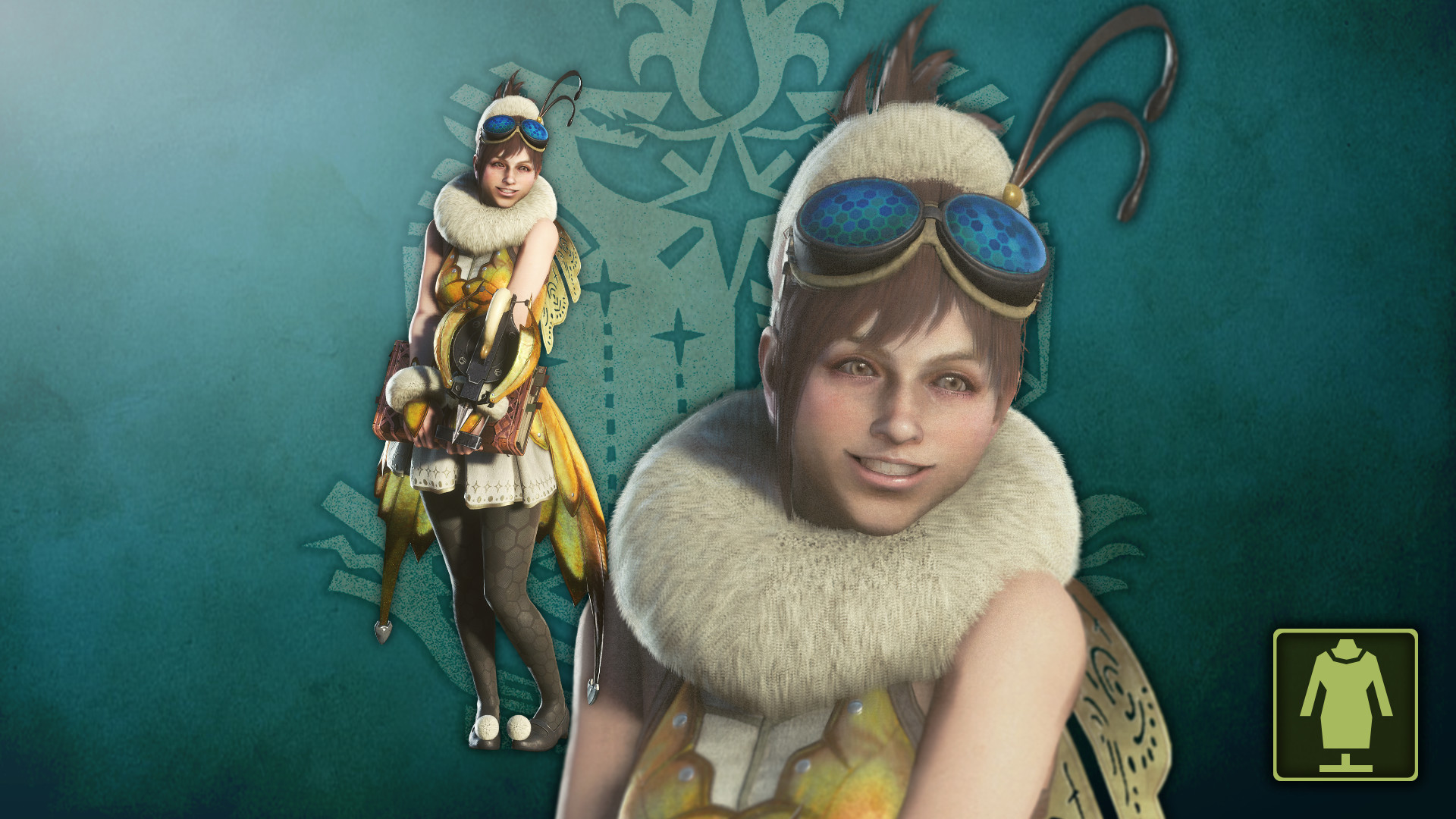 Monster Hunter: World - The Handler's Busy Bee Dress screenshot 1