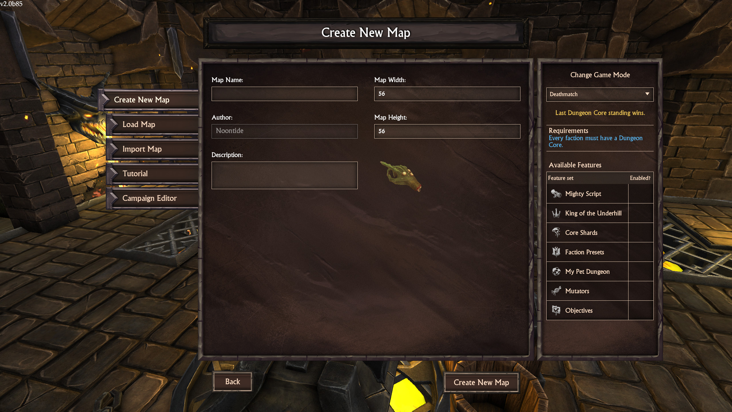 War for the Overworld - Map Editor screenshot 2