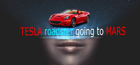 Tesla roadster going to mars: header artwork
