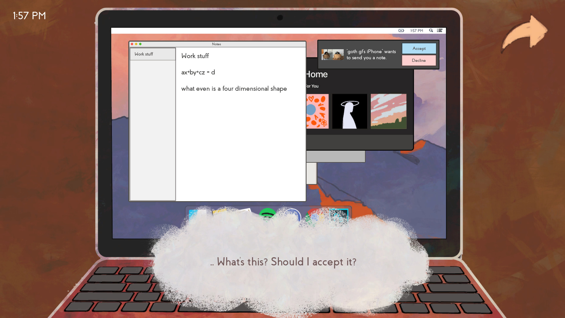 missed messages. screenshot 2