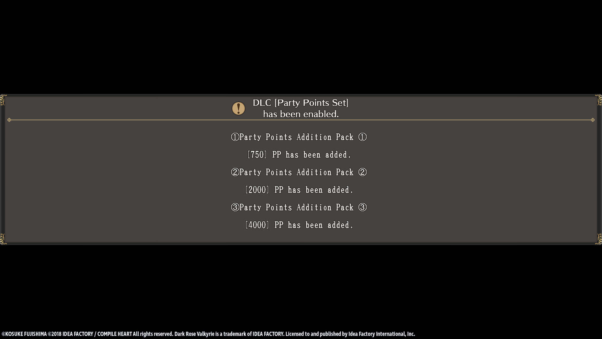 Dark Rose Valkyrie: Party Points Set screenshot 1