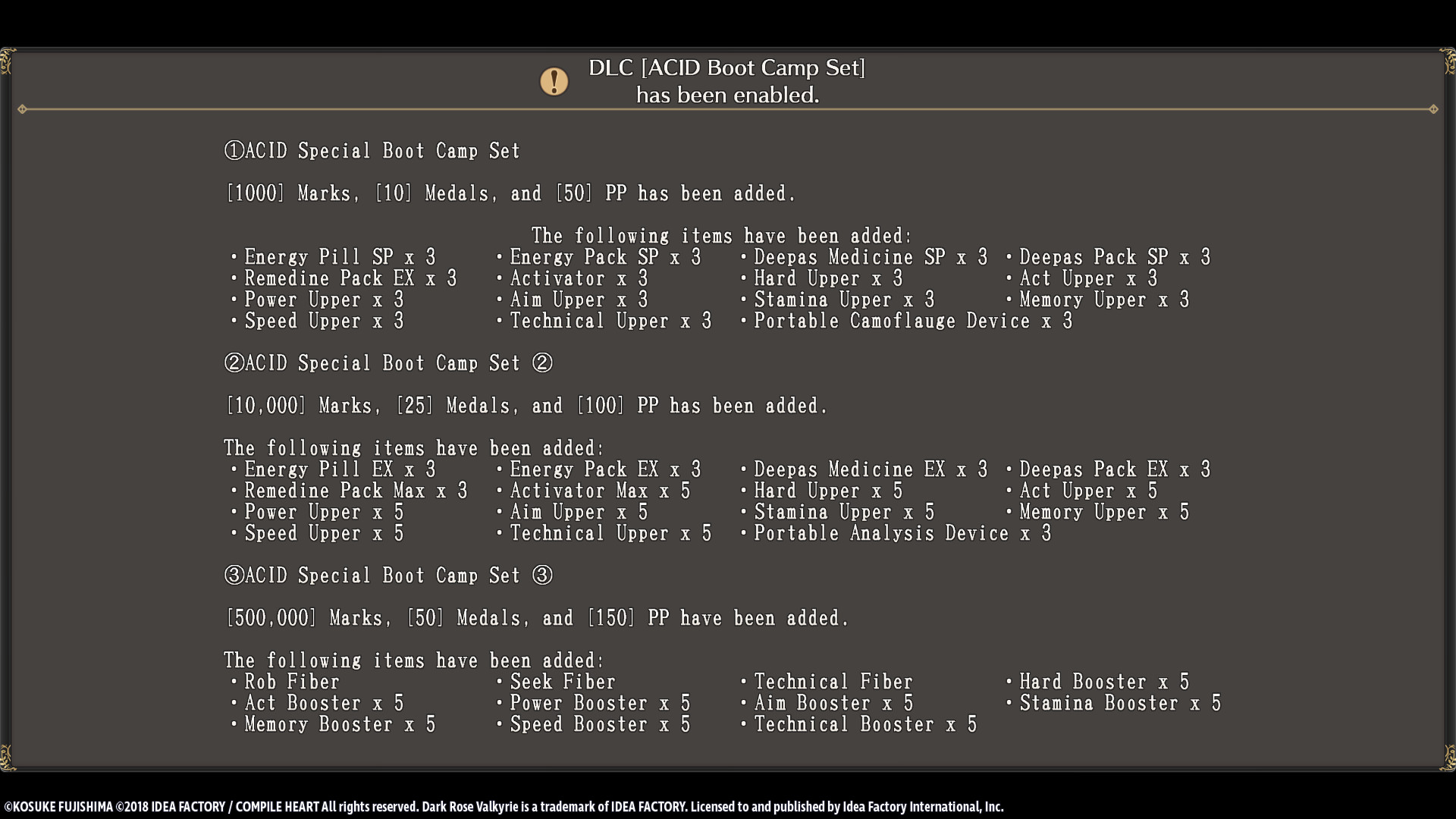 Dark Rose Valkyrie: ACID Boot Camp Set screenshot 1