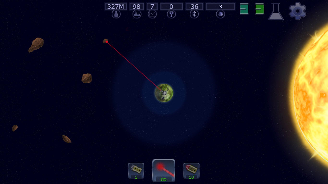 Asteroid Deflector XL screenshot 1