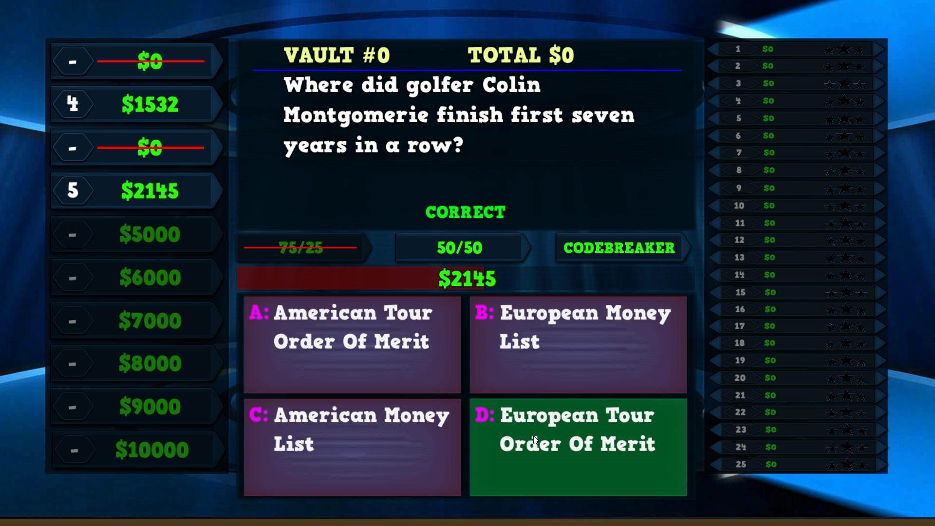 Trivia Vault: Golf Trivia screenshot 3