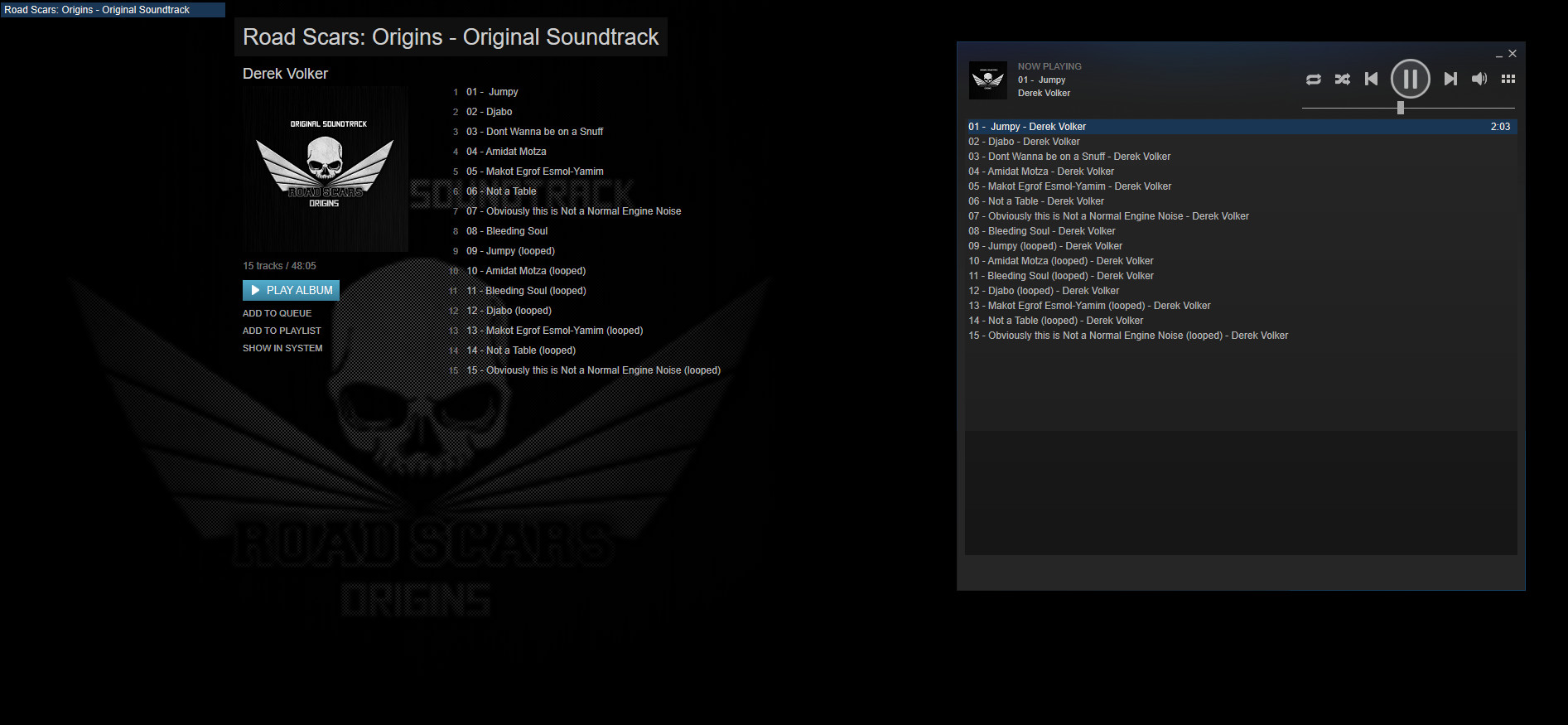 Road Scars: Origins - Original Soundtrack screenshot 1