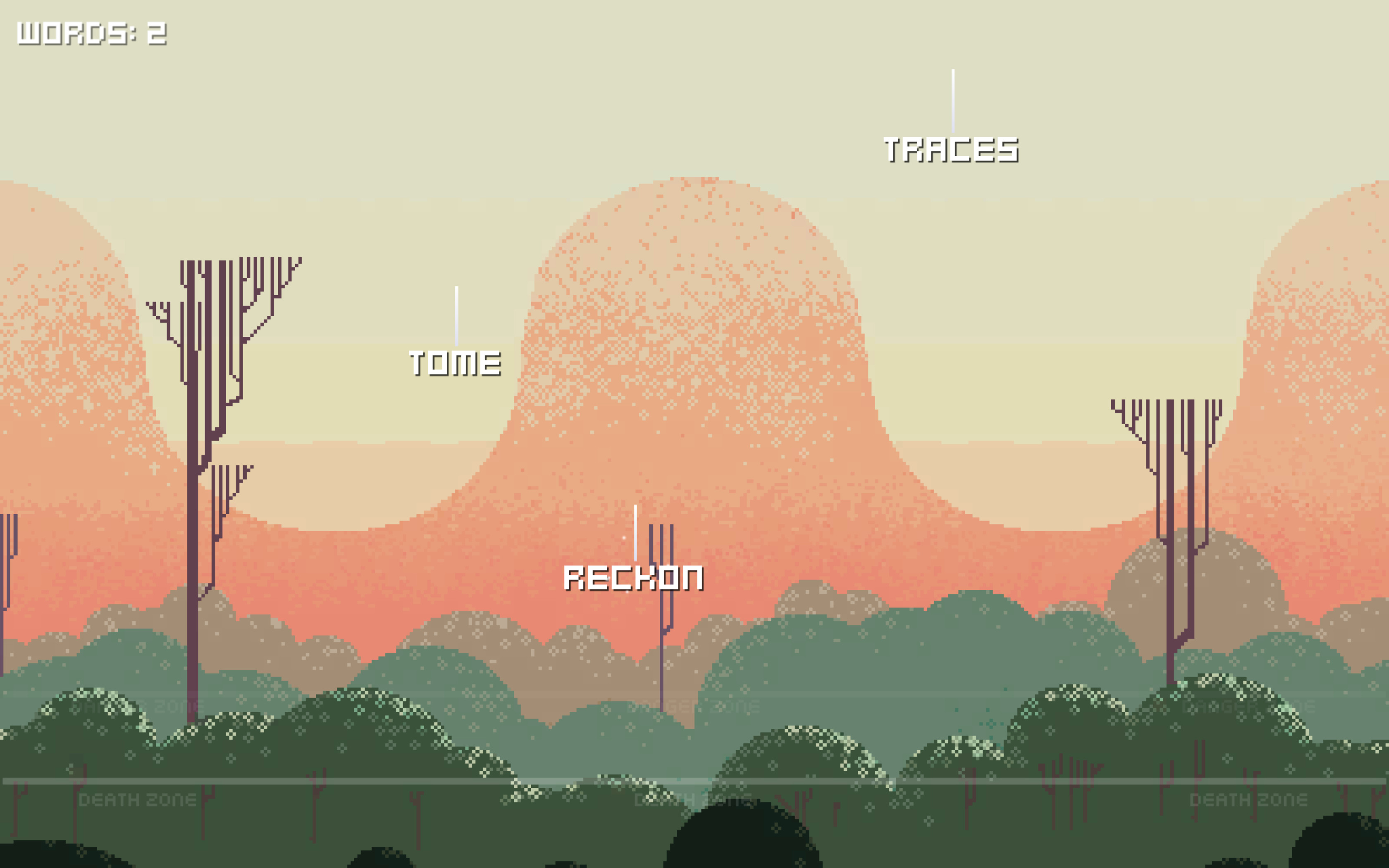 Falling words screenshot 1