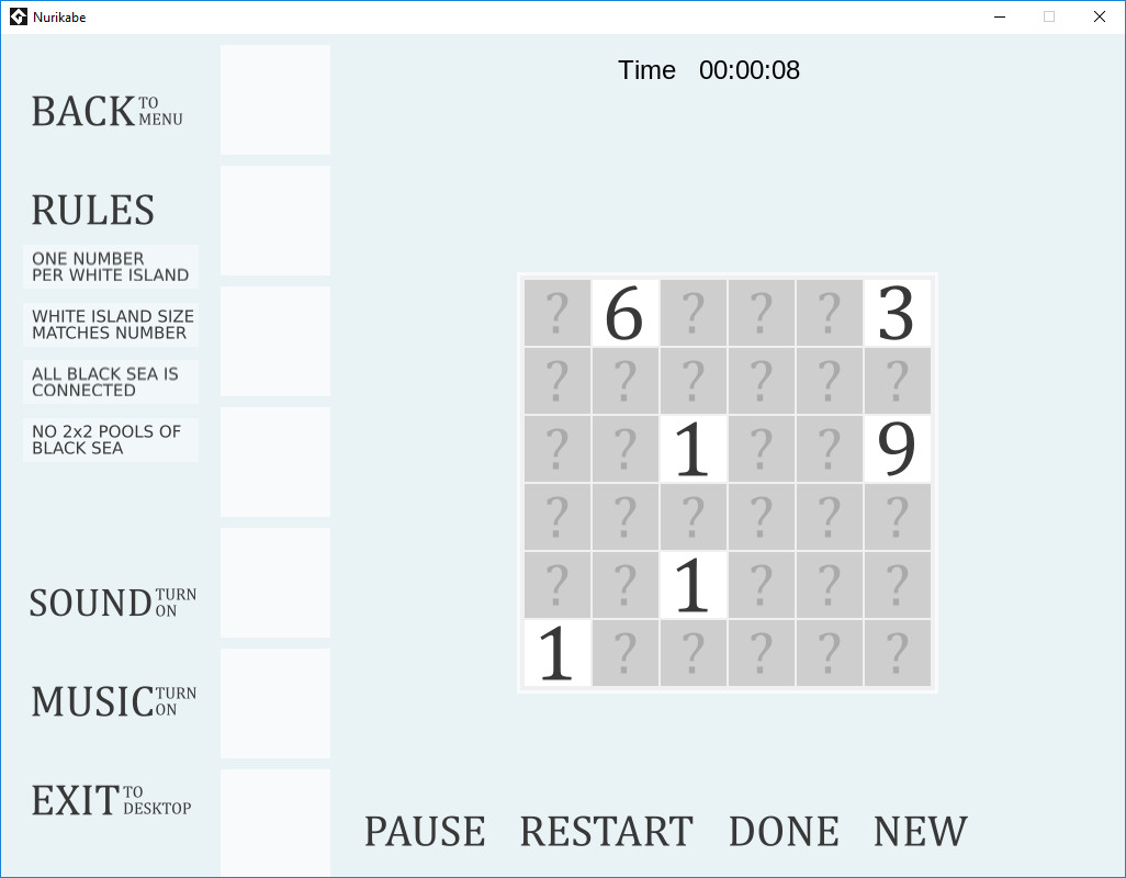Nurikabe screenshot 2