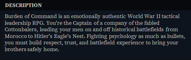 PRESENTATION - Burden of Command 2 description | RPG Jeuxvidéo