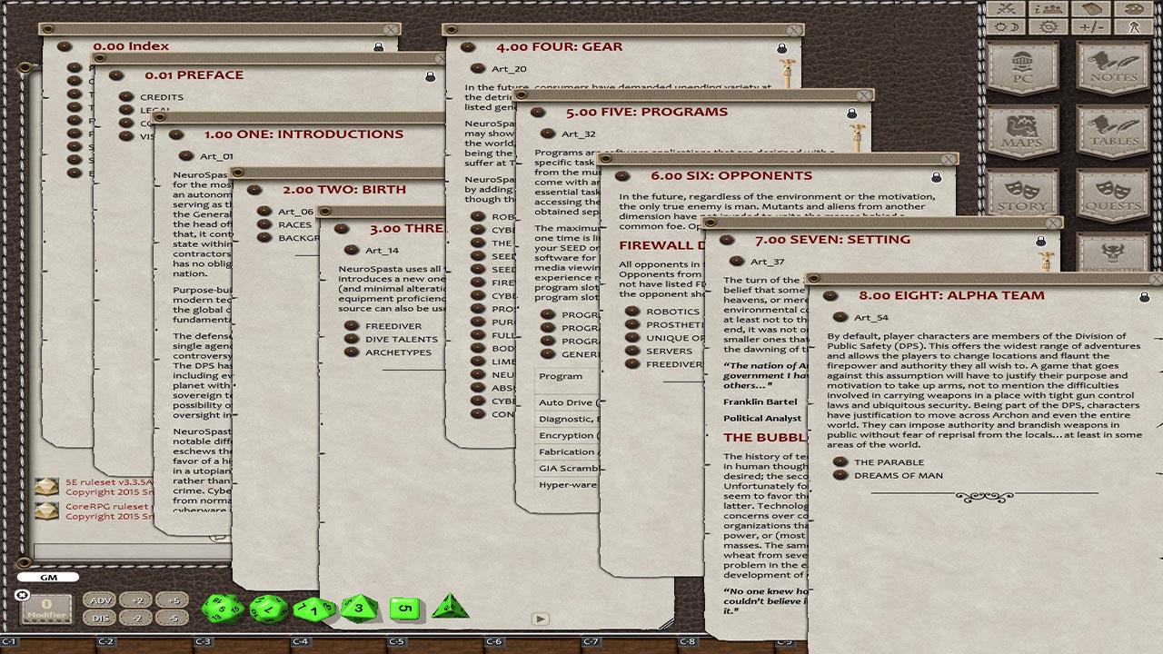 Fantasy Grounds - NeuroSpasta (5E) screenshot 4