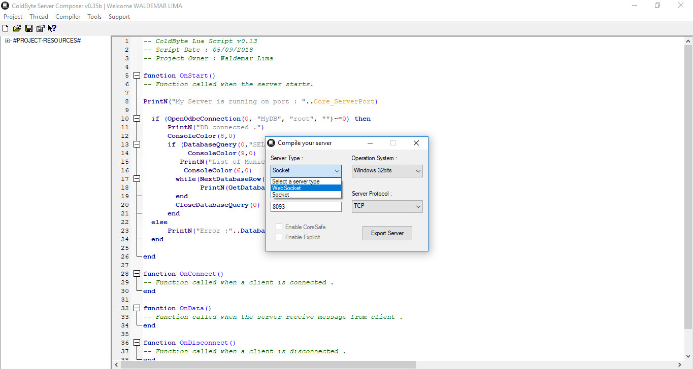Server Composer screenshot 2