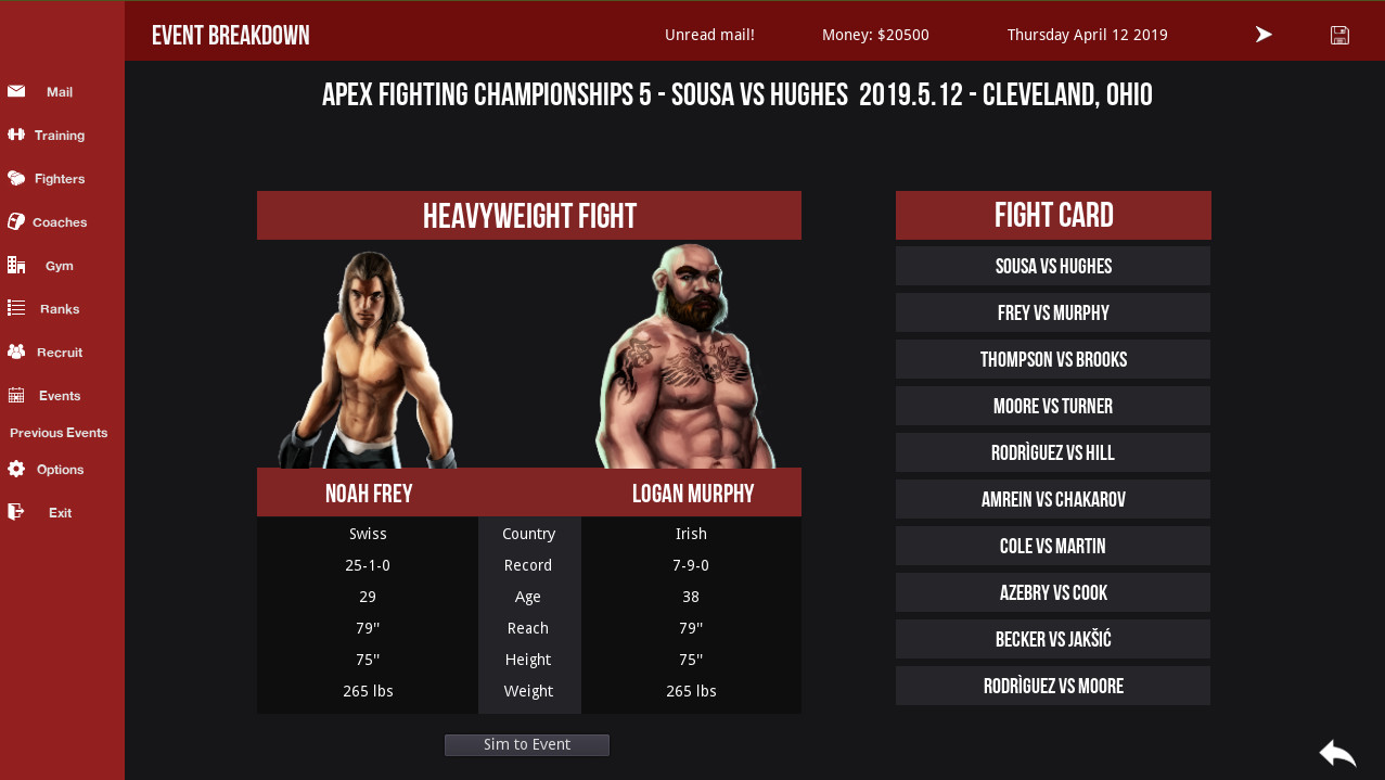 MMA Simulator screenshot 2