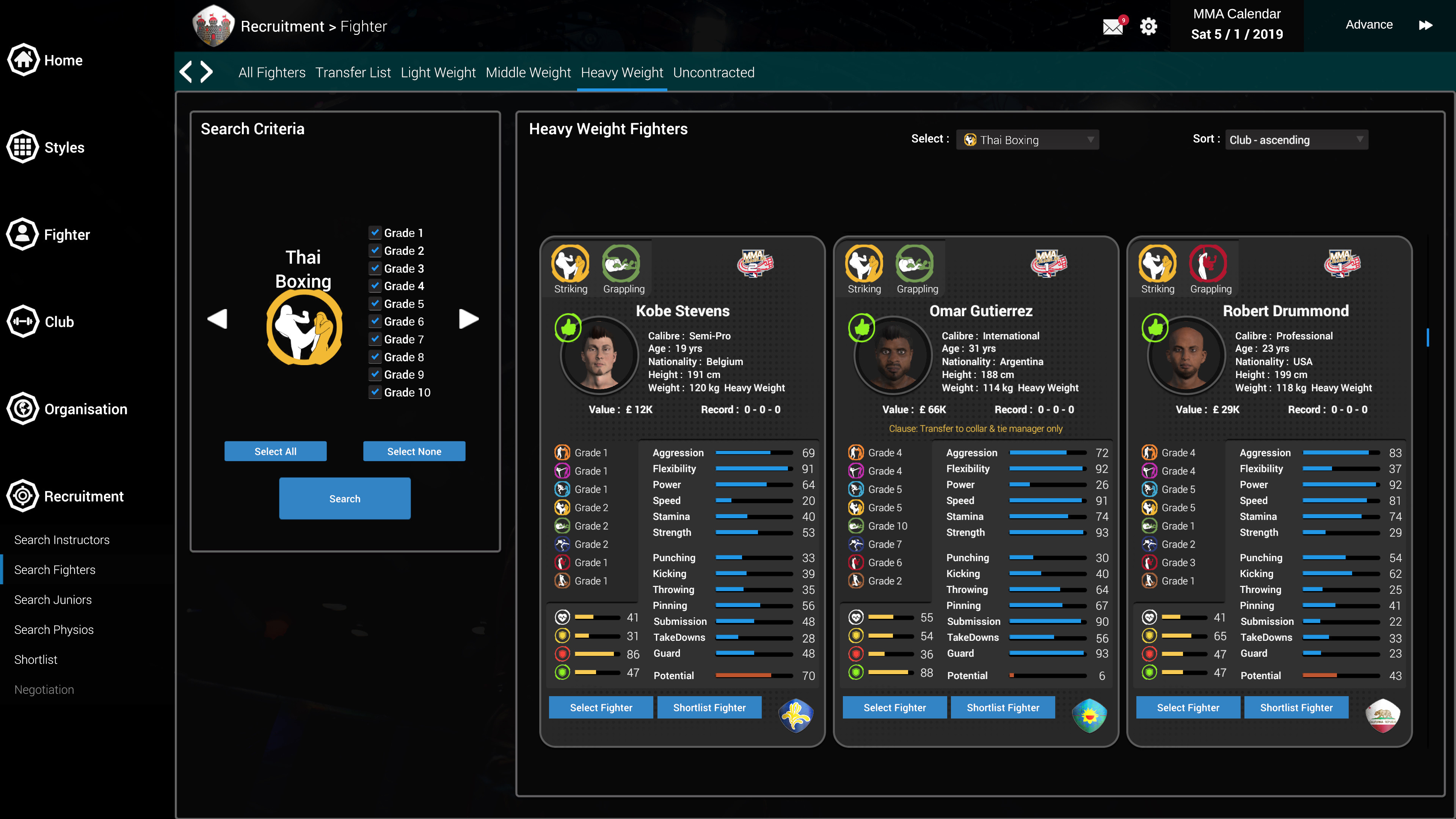 MMA Team Manager screenshot 7