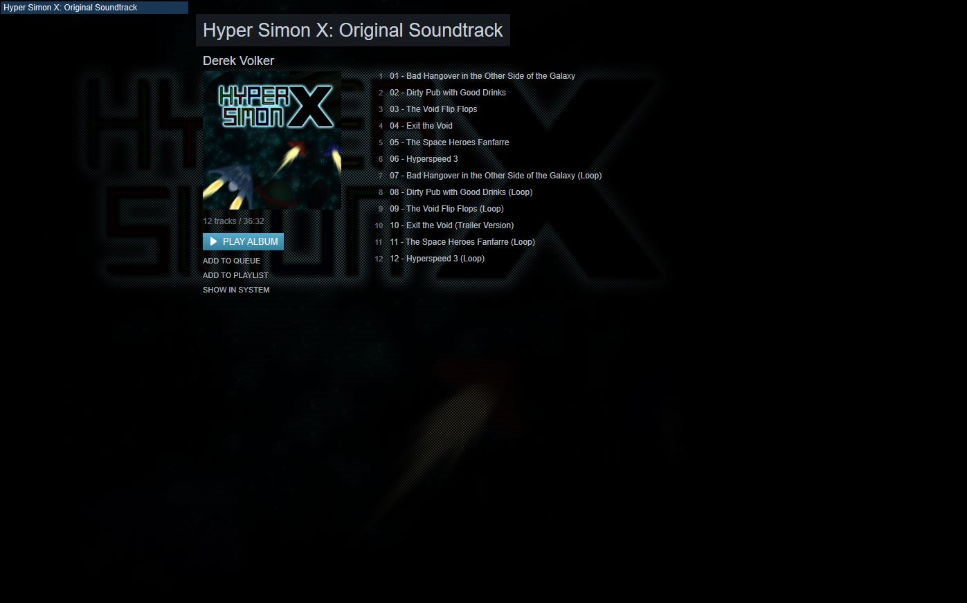 Hyper Simon X: Original Soundtrack screenshot 1